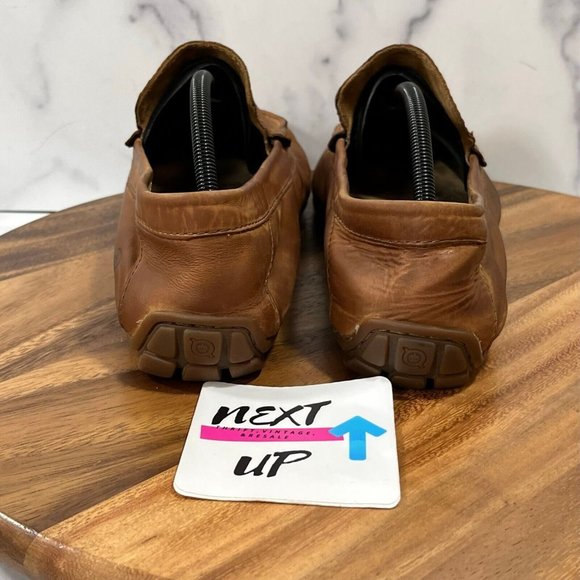 Born Mens Allan Brown Leather Opanka Hand Crafted Slip On Driving Loafer Sz 13 - Picture 6 of 11